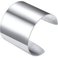 thumbnail image 1 of FindChic Wide Cuff Bracelet for Women Stainless Steel Chunky Statement Open Bangles Christmas Jewelry Gifts for Her/Girlfriend, 1 of 6