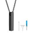 thumbnail image 1 of FindChic Urn Necklaces for Ashes Women Black Vertical Bar Pendant Necklace Stainless Steel Waterproof Cremation Urn Jewelry with Funnel Birthday Mothers Day Gifts for Mom Her Wife, 1 of 7