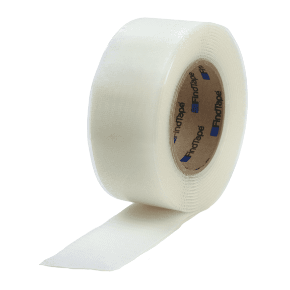 FindTape Hook and Loop Self-Adhesive Tape Roll: 2 in. x 15 ft. / Hook-Side Only (white) (White)