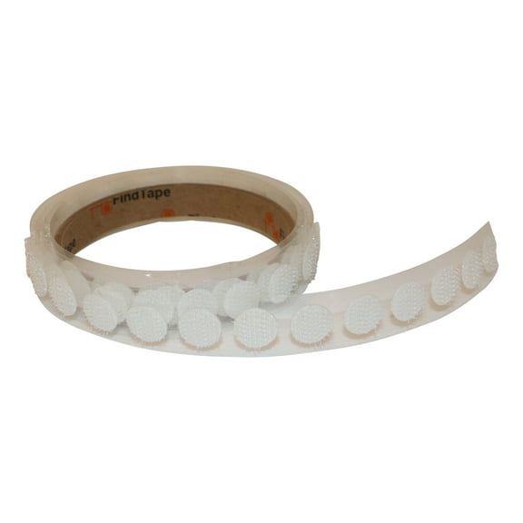 FindTape 1/2-inch Diameter Hook and Loop Self-Adhesive Dots: 70 per roll / Hook-Side Only (White)