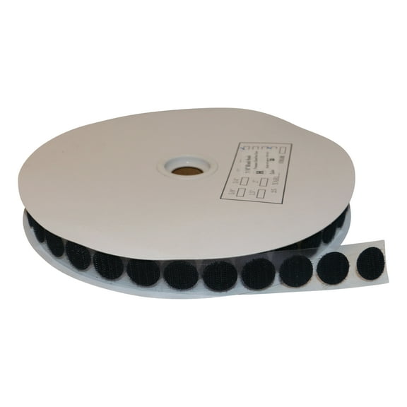 FindTape 7/8-inch Diameter Hook and Loop Self-Adhesive Dots: 900 per roll /  Hook-Side Only (Black) [900 coins/roll]