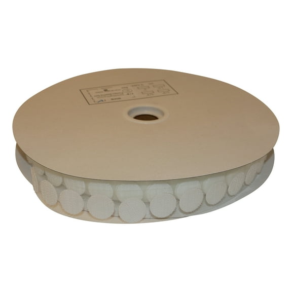 FindTape 7/8-inch Diameter Hook and Loop Self-Adhesive Dots: 900 per roll /  Hook-Side Only (White) [900 coins/roll]