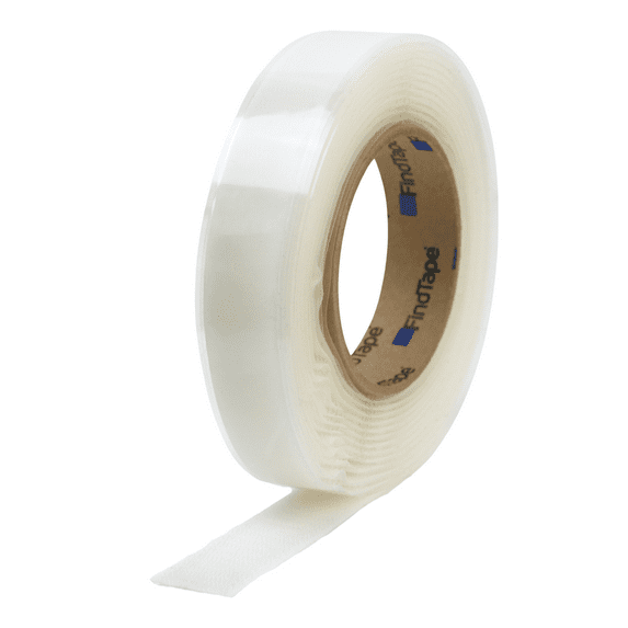 FindTape 1-inch Wide Hook and Loop Self-Adhesive Roll: 1 in. x 15 ft. / Hook-Side Only (white) (White)