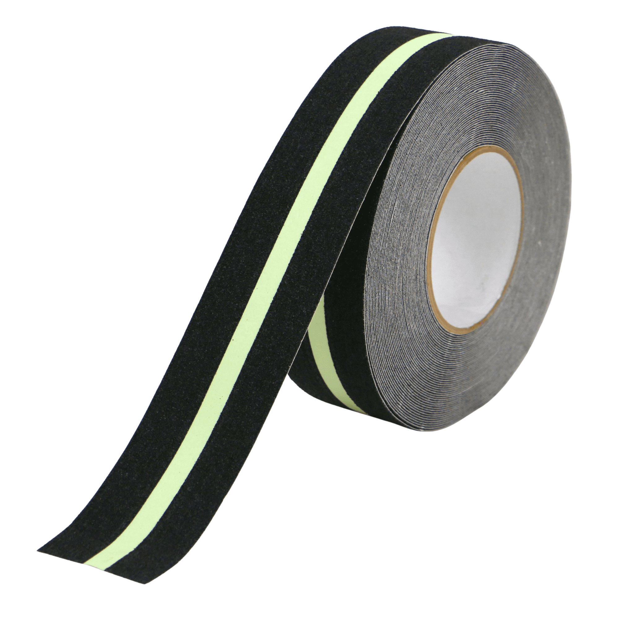 FindTape Anti-Slip Glow Line Safety Grip Tape: 2 in. x 60 ft. (Black with Photoluminescent Stripe)