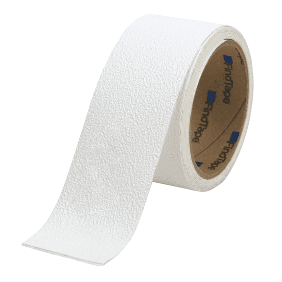 FindTape Aqua-Safe Anti-Slip & Gravel Guard Tape [Waterproof]: 2 in. x 10 ft. (White)