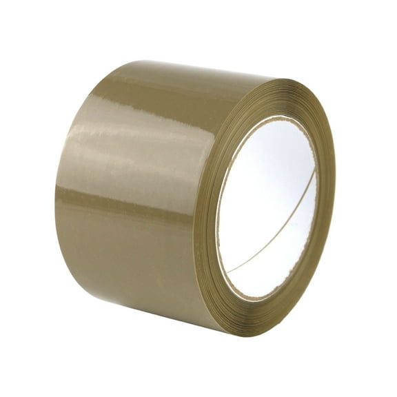 FindTape Carton Sealing Packing Tape (BOPP-R2M): 3 in. (72mm actual) x 110 yds. (Tan)