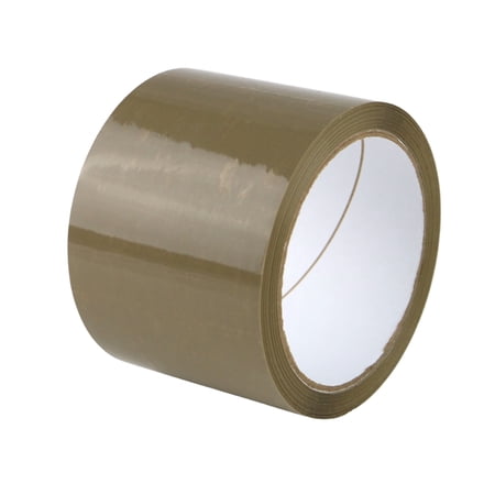 FindTape Carton Sealing Packing Tape (BOPP-R2M): 3 in. (72mm actual) x 55 yds. (Tan)