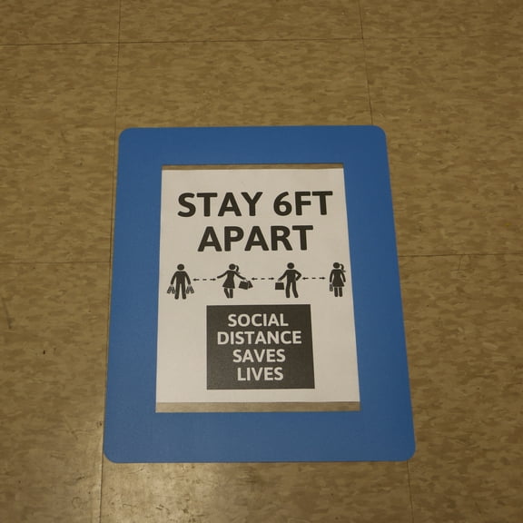 FindTape Floor Sign Cover: 15.78 in. x 12.36 in. (Blue)