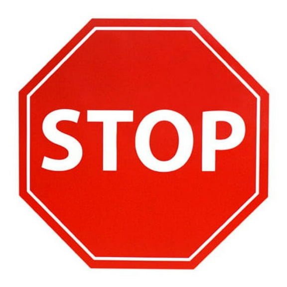 FindTape Heavy-Duty PVC Floor Signs & Markers: 17 in. x 19 in. ("Stop")