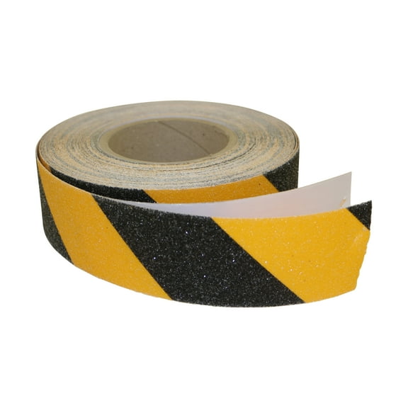 FindTape AST-35 Premium Anti-Slip Non-Skid Tape [Hazard Stripe, 60 grit]: 2 in. x 60 ft. (Yellow and Black Stripes)