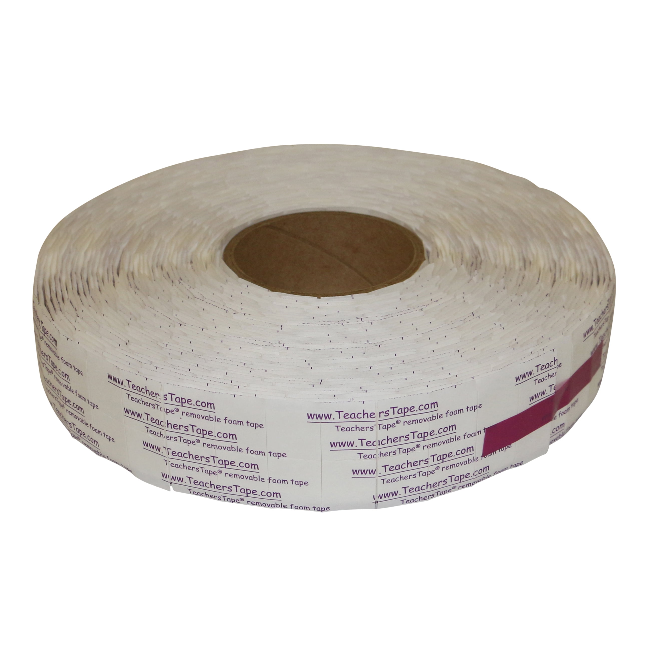 FindTape TeachersTape Double-Sided Removable Foam Tape Pads: 3/4 in x 3/4 in. (White) / 2000 Pads/Roll