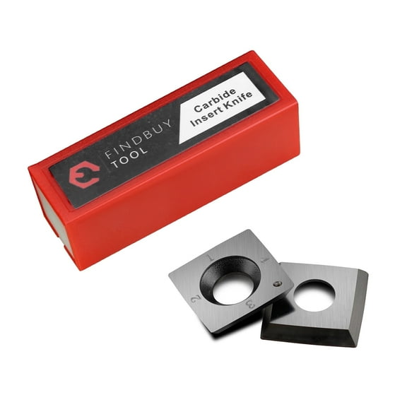 FindBuyTool Machorool® 10pcs 15x15x2.5mm R150 Carbide Inserts 30° 4R0.5 for Helical Cutterhead Planer Lathe