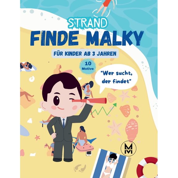 Finde Malky - Strand: Das kleine Wimmel Bilder Spiel Buch, (Paperback)