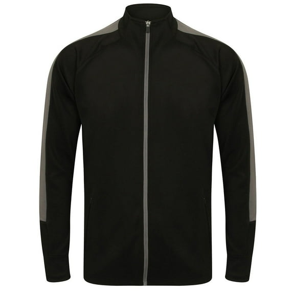 Finden & Hales Mens Contrast Panel Knitted Tracksuit Top