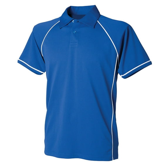 Finden & Hales Mens Piped Performance Polo Shirt