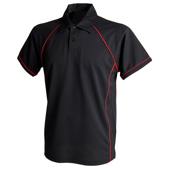 Finden & Hales Mens Piped Performance Polo Shirt