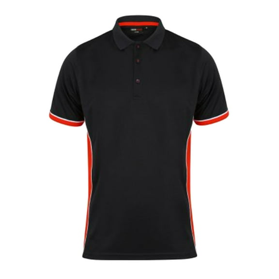 Finden & Hales Mens TopCool Short Sleeve Contrast Polo Shirt