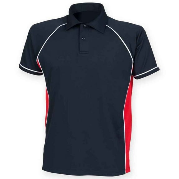 Finden and Hales Mens Performance Piped Polo Shirt