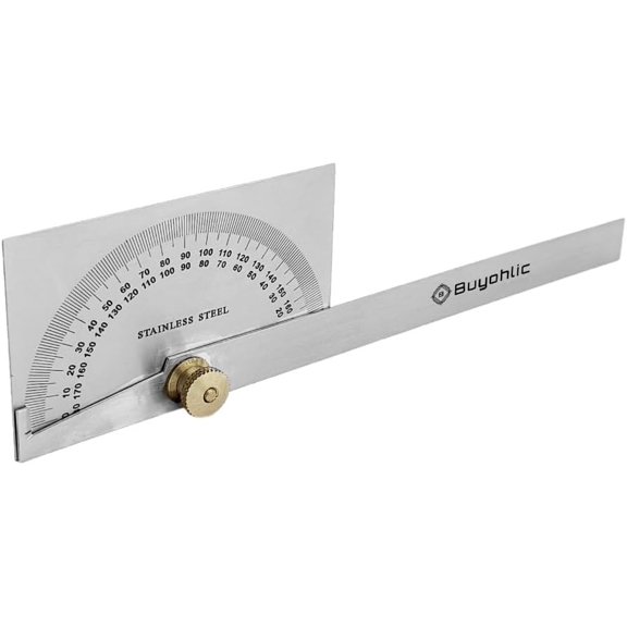 Finder 0-180 Degrees,10 cm Woodworking Ruler, Angle Measure Tool, Angle Finder Ruler, Craftsman Angle Measure Tool ((Square Head Protractor))