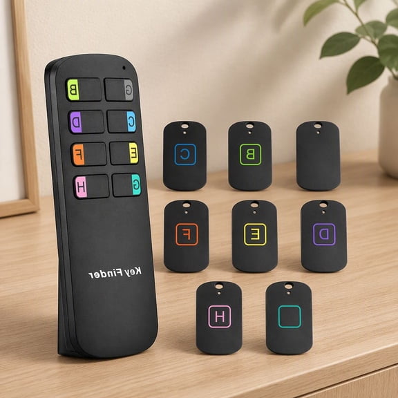 Finder Locator Tags, Wireless Item with 8 Receivers, 85DB Beeper and LED Light, Lost Remote Control Finder for Keys Wallet Pets