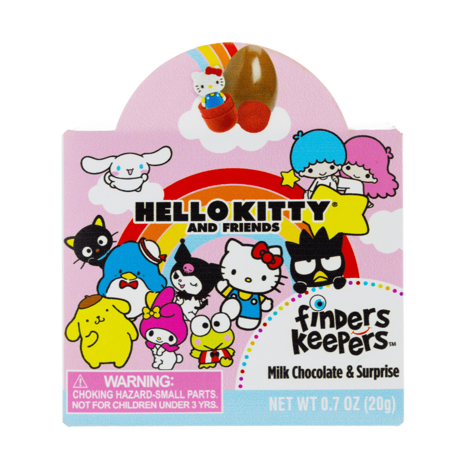 Finders Keepers Hello Kitty Milk Chocolate Hard Candy Egg with Toy