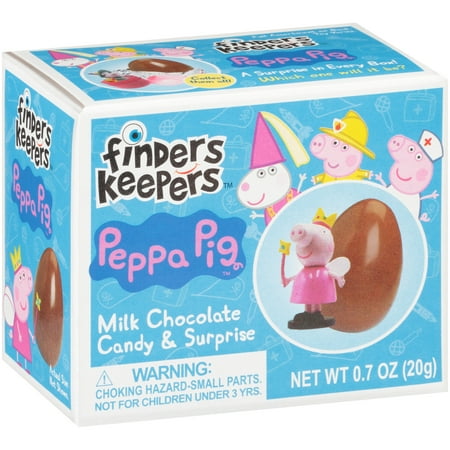 Finders Keepers Peppa Pig Milk Chocolate Candy Egg & Toy Surprise, 0.7 oz