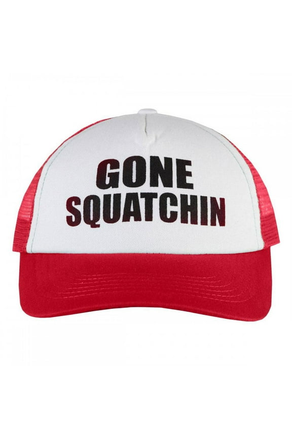 Finding Bigfoot - Gone Squatchin Trucker Cap White-Red Standard One Size