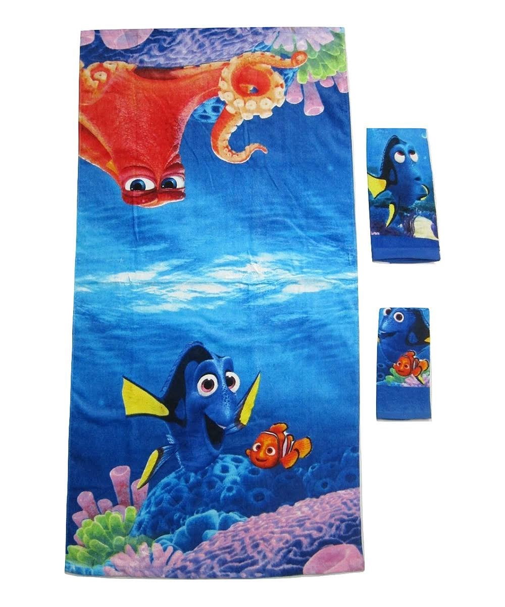 Disney Finding Nemo 3 Pieces Bath 100% Cotton Kids Towel Set