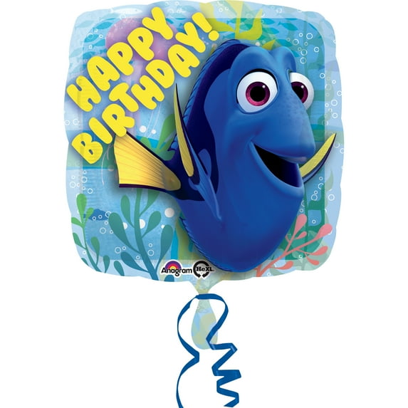 Finding Dory Happy Birthday 18" Balloon (Each) - Party Supplies