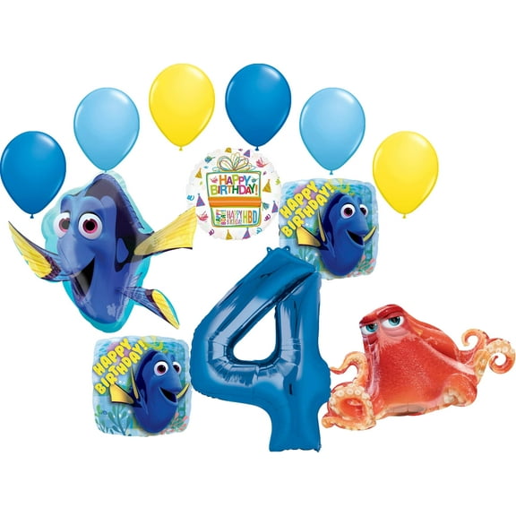 Finding Dory Party Supplies 4th Birthday Balloon Bouquet Decorations