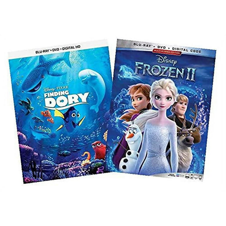 Disney Movies: Finding Dory & Frozen 2 Kids Blu Ray HD Bundle