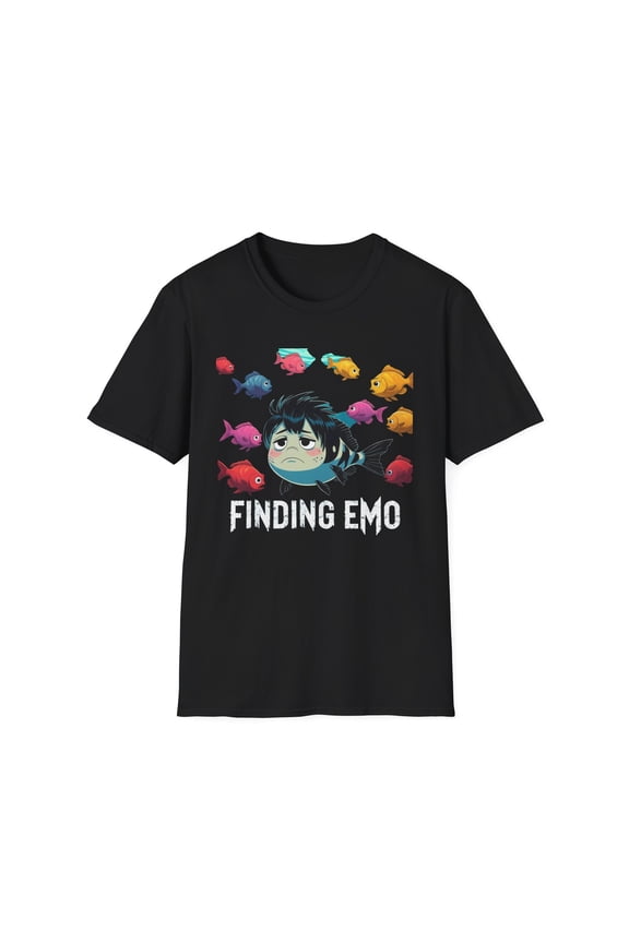 Finding Emo Unisex T-Shirt, Funny Gift for Teens, Quirky Apparel, Casual Wear