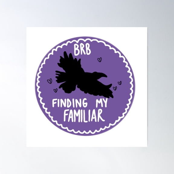 Finding My Familiar - Raven Version Poster Wall Art, Modern Wall Decor For Living Room Bedroom, 24x24 UNFRAMED