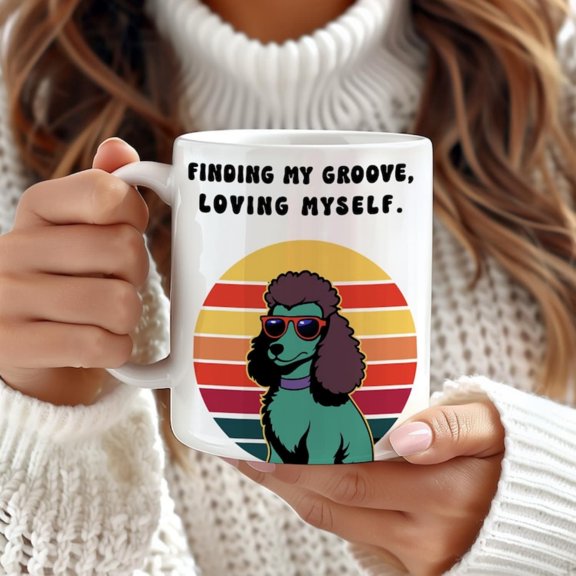 Finding My Groove Mug, R Dog Coffee Cup, Groov Aesthetic Gift, S Love Motivational Mug, Quirky Gift Idea