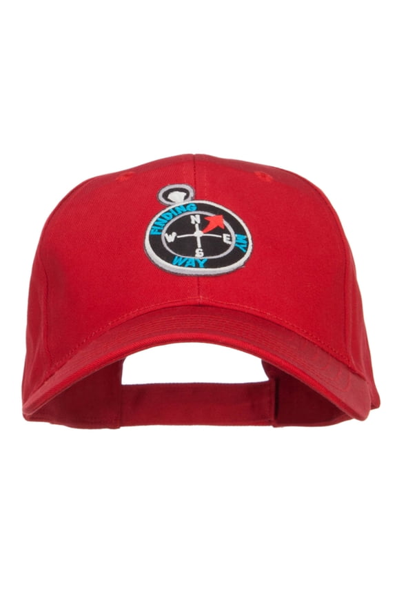 Finding My Way Compass Patched Cap - Red OSFM
