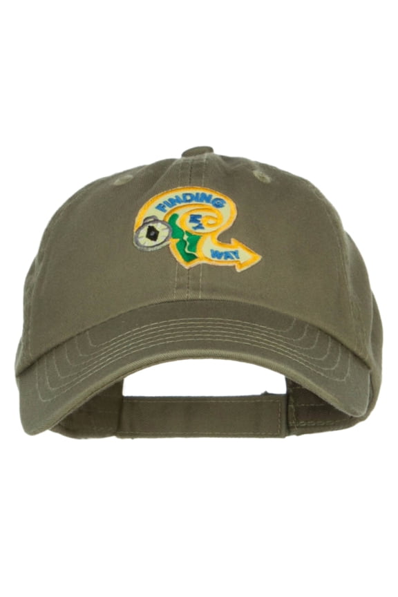Finding My Way Compass Patched Low Cap - Olive OSFM