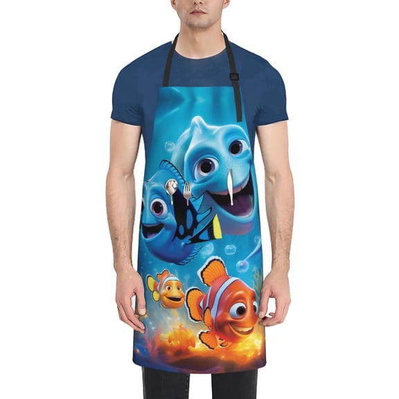 Finding Nemo Adjustable Apron For Women Men Birthday Gifts Grilling Cooking Master Chef Bib 28 x 33 inch