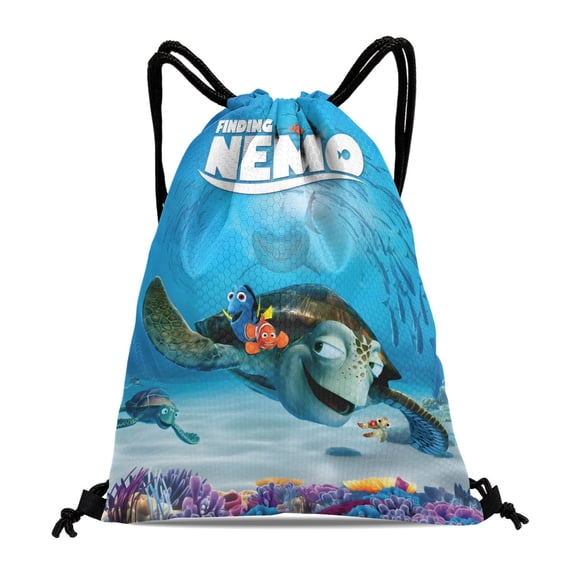 Finding Nemo Aqua-Dry Drawstring Bag:Suitable for fitness, hiking, yoga, swimming, travel, beach, and shopping, sized at 15.7*17.7 inches (40cm45cm.