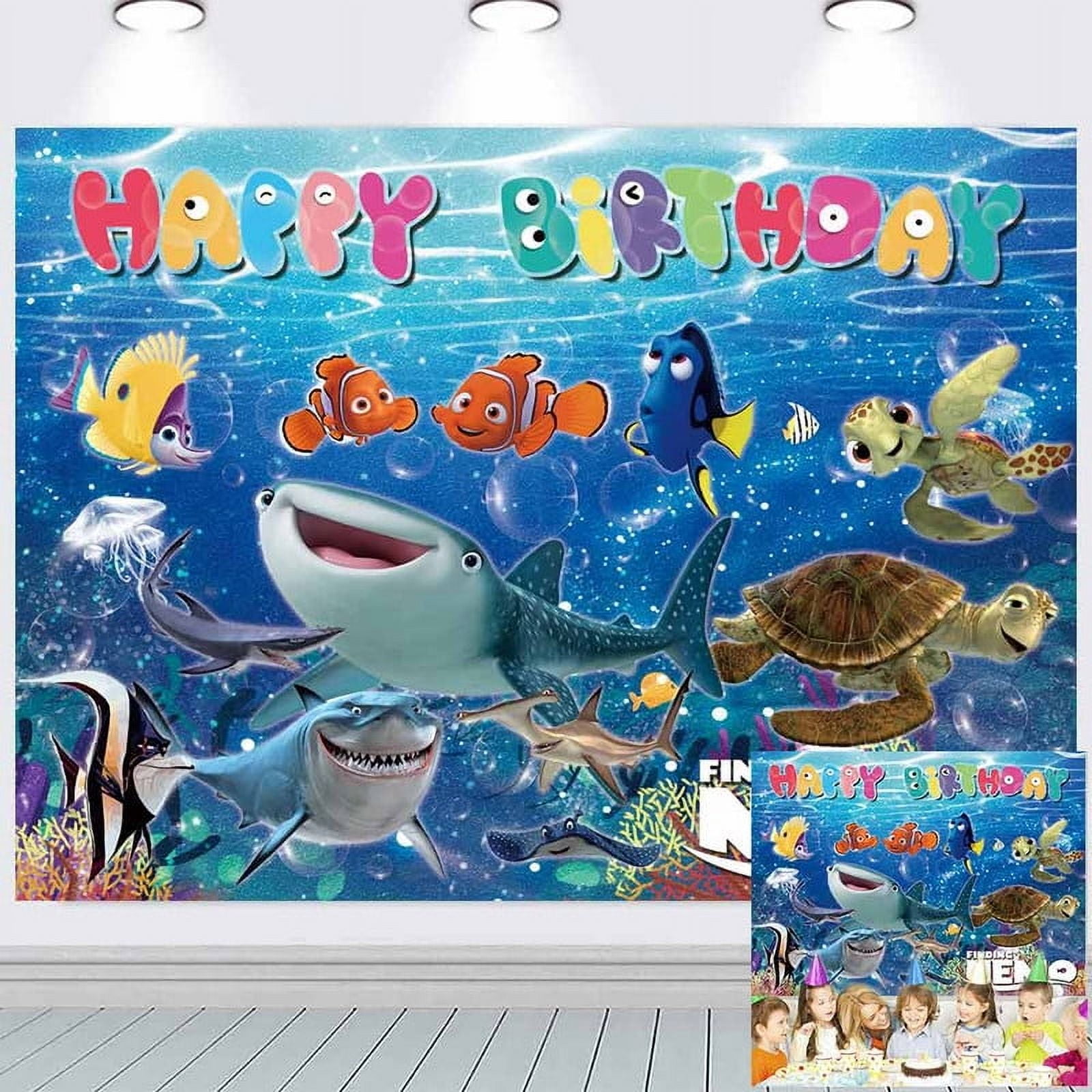 Finding Nemo Backdrop Banner Party Supplies Poster Movie Theme Background for Photography Kids Birthday Decorations
