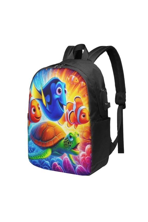 Finding Nemo Backpacks Bookbags Travel Bag for Women Men Adjustable Backpack for Travel Outdoor Sports Large Capacity Laptop Bag for Business Office 17 inch