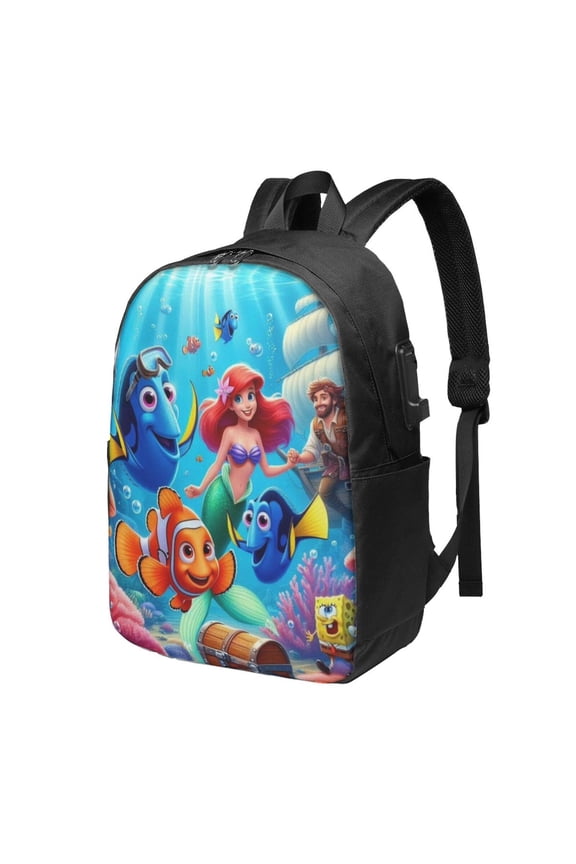Finding Nemo Backpacks Bookbags Travel Bag for Women Men Adjustable Backpack for Travel Outdoor Sports Large Capacity Laptop Bag for Business Office 17 inch