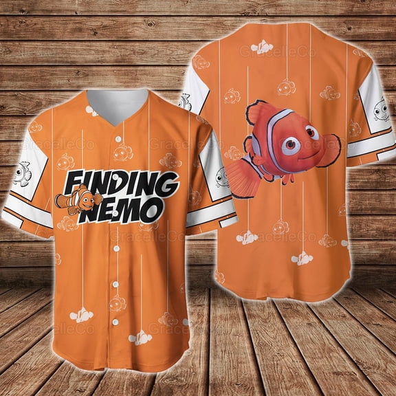 Finding Nemo Baseball Jersey Shirt, Nemo Fish Shirts, Disney Nemo Jersey Shirts, Nemo Fish