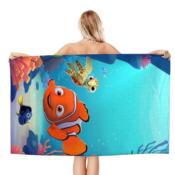 Finding Nemo Beach Quick Drying Towel, durable, fast-drying, lightweight, and ideal for poolside or beach lounging.size 30.7x59in (78x150cm)