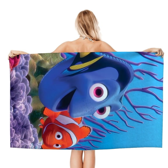 Finding Nemo Beach Quick Drying Towel, quick-drying, sand-free, lightweight, and compact for effortless beach days and travel.size 30.7x59in (78x150cm)