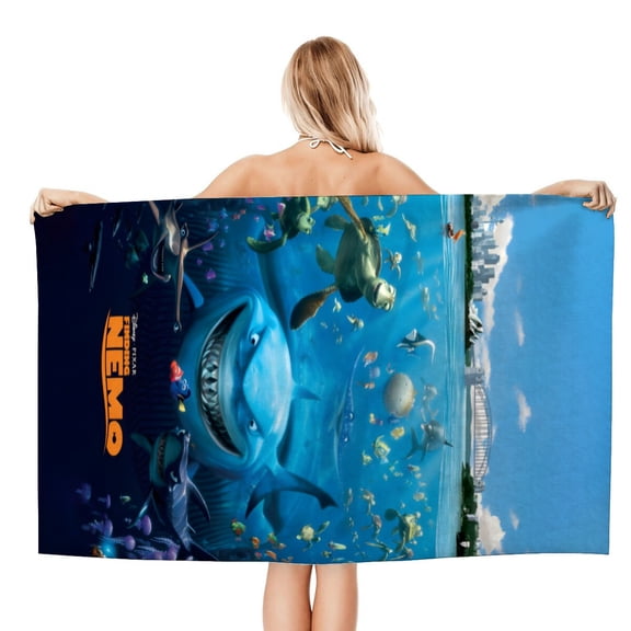 Finding Nemo Beach Quick Drying Towel, quick-drying, sand-free, lightweight, and compact for effortless beach days and travel.size 30.7x59in (78x150cm)