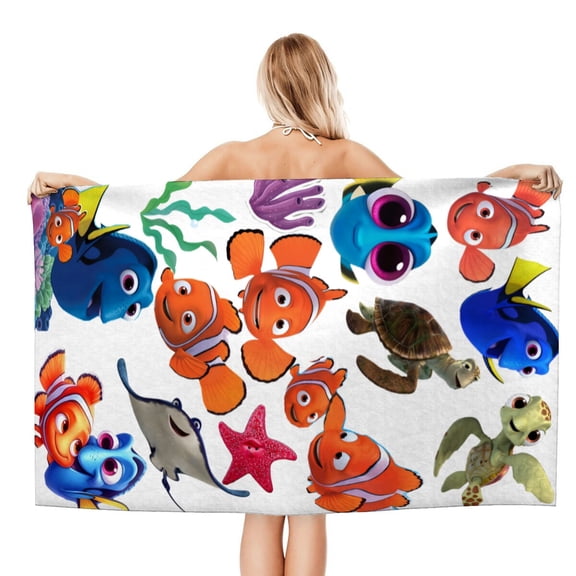 Finding Nemo Beach Quick Drying Towel, vibrant design, lightweight, quick-drying, and sand-resistant for ultimate beach comfort.size 30.7x59in (78x150cm)