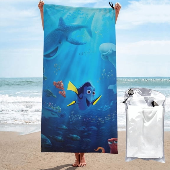 Finding Nemo Beach Towels, Print Quick Dry Lightweight Absorbent Bath Towels, Ultra Soft Microfiber Swim Towel for Travel Beach Gym Camping Yoga Picnics Pool 27.5"X55"