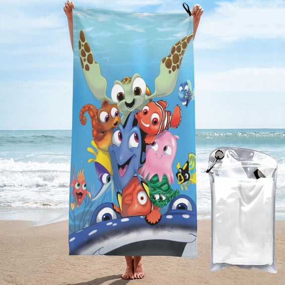 Finding Nemo Beach Towels, Print Quick Dry Lightweight Absorbent Bath Towels, Ultra Soft Microfiber Swim Towel for Travel Beach Gym Camping Yoga Picnics Pool 27.5"X55"