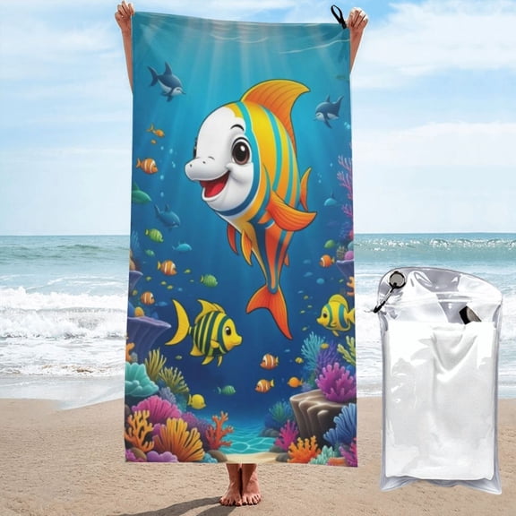 Finding Nemo Beach Towels, Print Quick Dry Lightweight Absorbent Bath Towels, Ultra Soft Microfiber Swim Towel for Travel Beach Gym Camping Yoga Picnics Pool 27.5"X55"