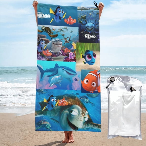 Finding Nemo Beach Towels, Print Quick Dry Lightweight Absorbent Bath Towels, Ultra Soft Microfiber Swim Towel for Travel Beach Gym Camping Yoga Picnics Pool 27.5"X55"